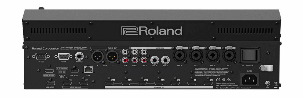Roland-mexico-VR-400UHD-4K Streaming-tech-conexiones