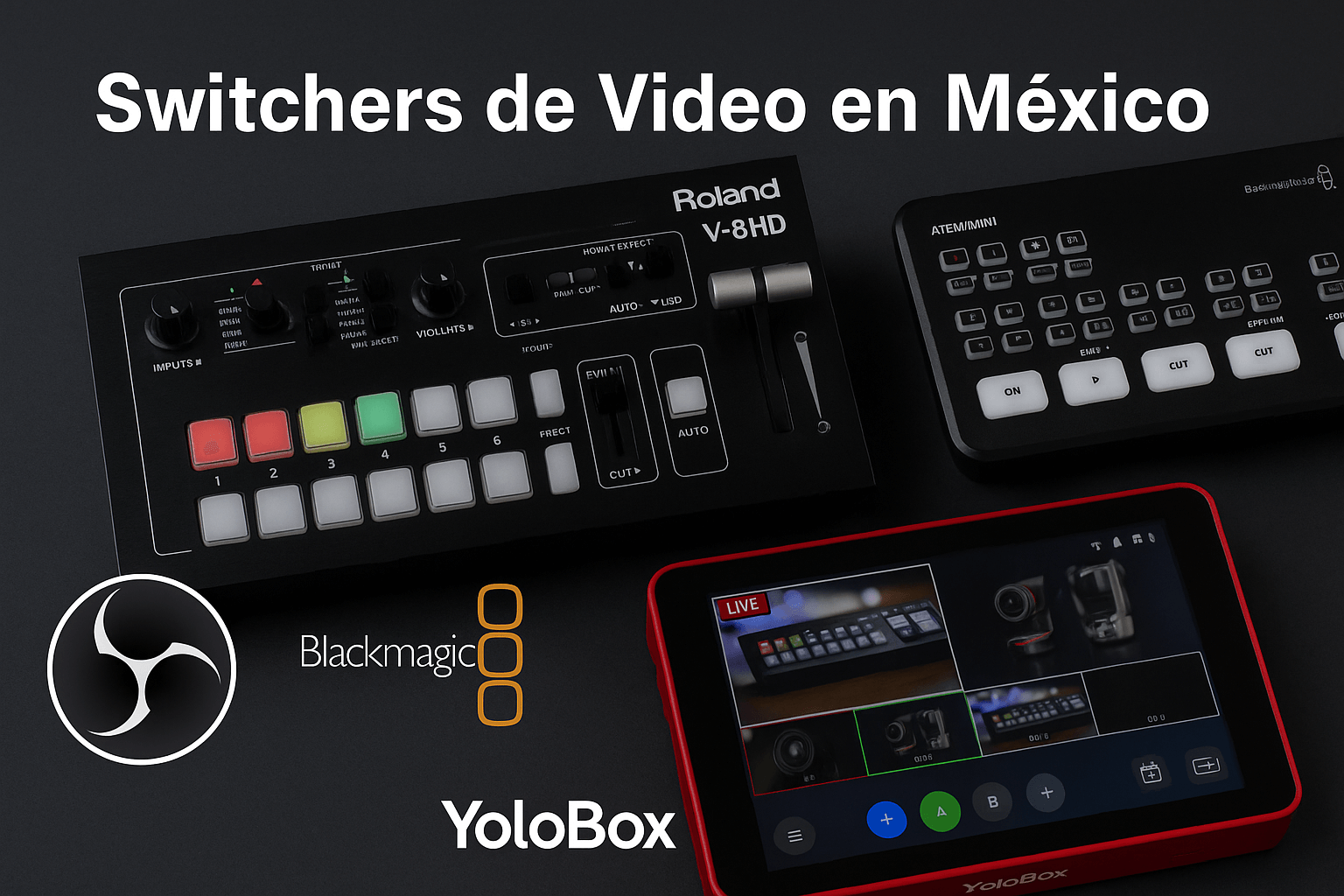 Switchers de Video para Streaming en 2025: Atem Mini, Roland, Yololiv y OBS Studio