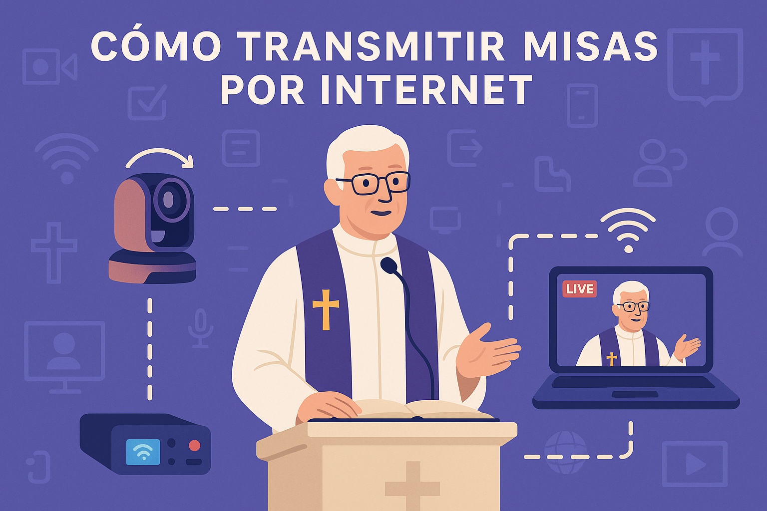 Streaming para Iglesias. Cómo transmitir misas y ceremonias religiosas por internet (Guía rápida para iglesias en 2026)